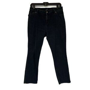 J. Jill Womens Jeans 10P Tried and True Stretch Slim Ankle Dark Wash Blue